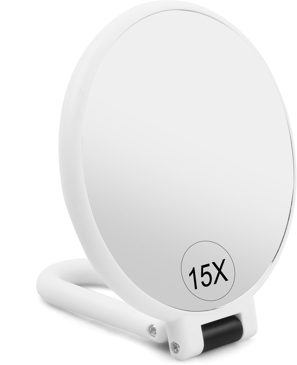 Vergrootspiegel 1X/15X - opvouwbaar - compact handspiegel - ideaal voor make-up onderweg - SnelShoppen