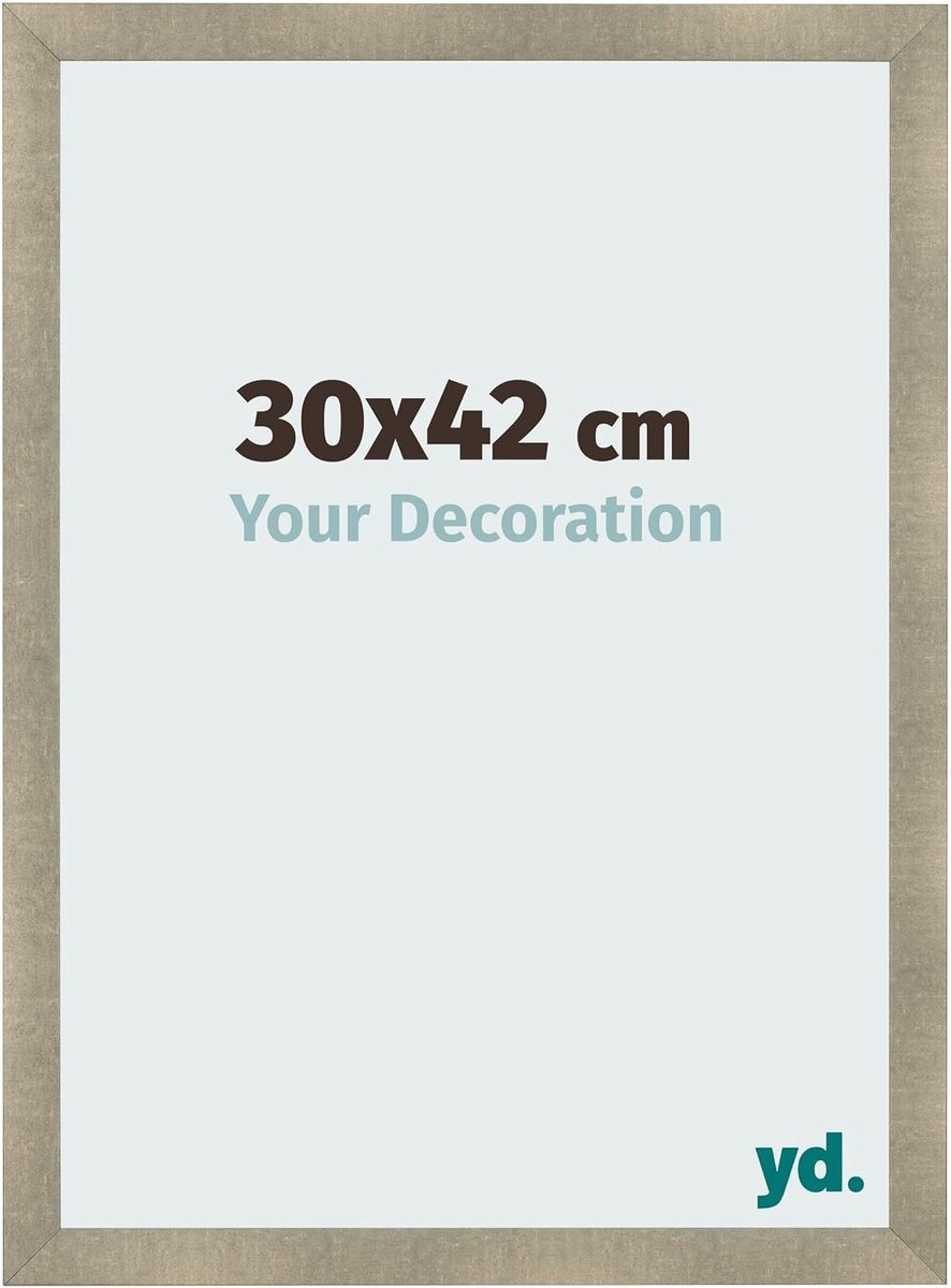Fotolijst 30x42 cm - Antiek Goud - MDF met Acrylglas - Eenvoudig te Hangen - SnelShoppen