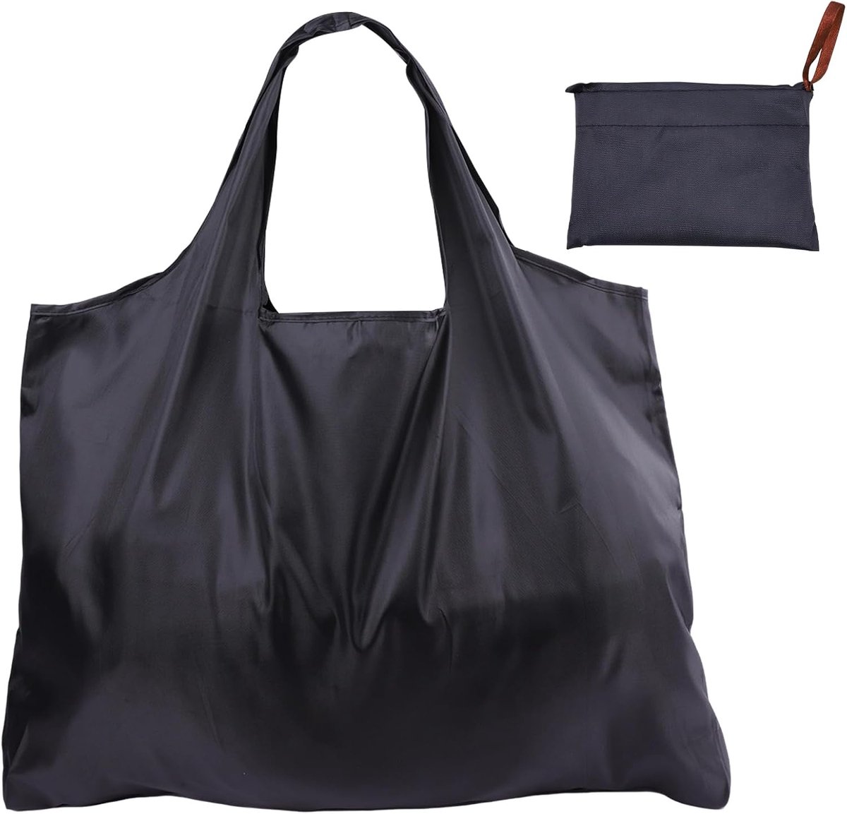 Herbruikbare boodschappentas, 40 x 52 cm, praktische, opvouwbare, ultralichte draagtas van Oxford-weefsel met grote capaciteit voor boodschappen, reizen, supermarkt