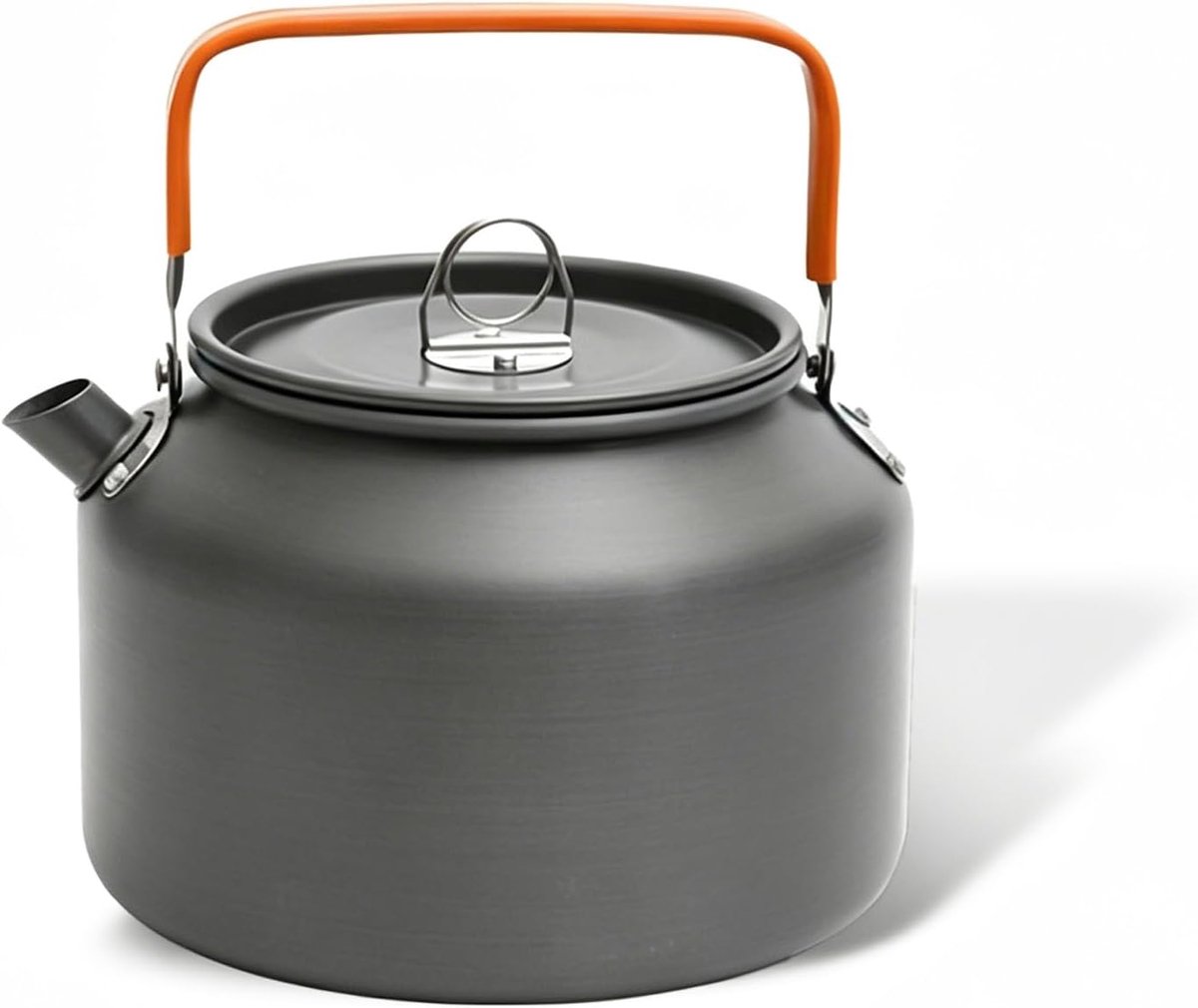 1,8 l campingwaterkoker, ultralichte aluminium theeketel met draagtas en anti-hete handgreep, snelle verwarming van heet water, theeketel, camping voor outdoor, camping (1,8 l, oranje)