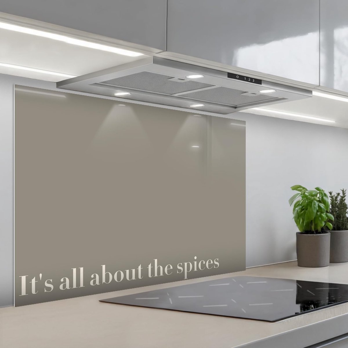 Keukenachterwand 55x80 cm zelfklevend keuken decoratie accessories home kitchen spatscherm Quote - Kruiden