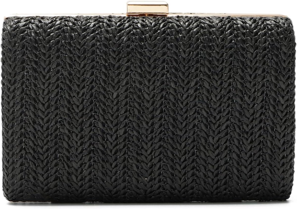 Dames stro clutch kleine zomer avondtas bast schoudertas stof strandtas