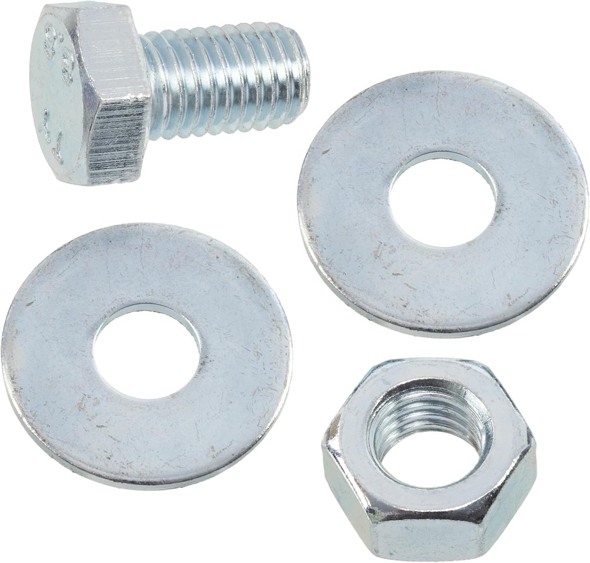 - Set van 10 zeskantbouten M12x20 mm + 20 brede ringen M12x36 mm + 10 zeskantmoeren M12 voor doe-het-zelf en lichte bevestiging | van staal