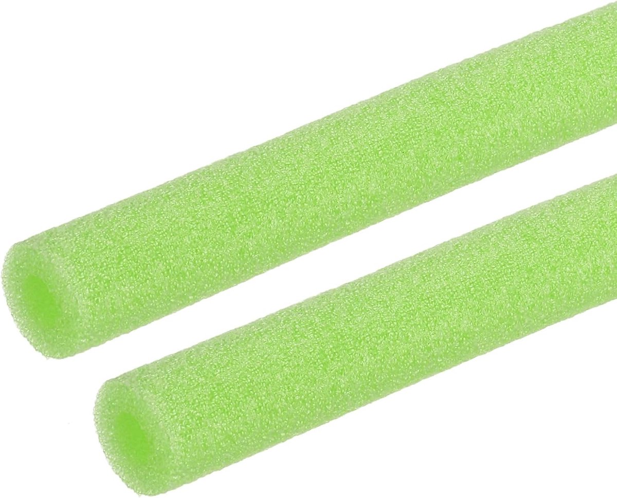 Buisisolatie van schuim, 1 m, Ø 8 mm, 4 mm dikke isolatie, buis schuimslang voor verwarming, sanitair, verwarmingsbuis, koperen buis, 2 stuks (grasgroen)
