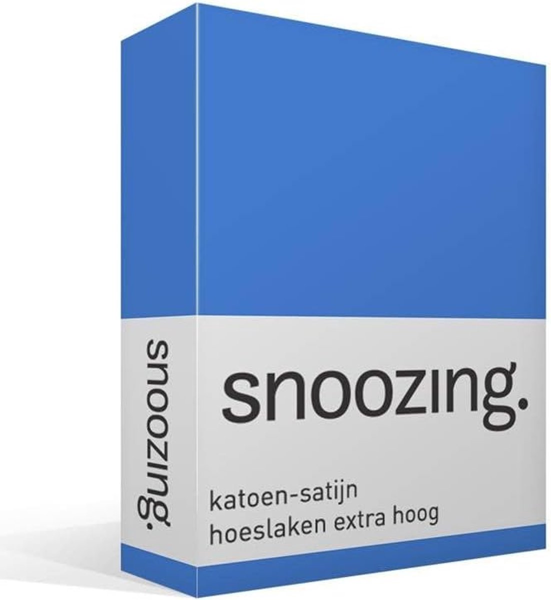 Fitted sheet extra hoog 180x210 cm - katoen satijn - blauwe kleur - perfecte pasvorm voor boxspringbedden - SnelShoppen