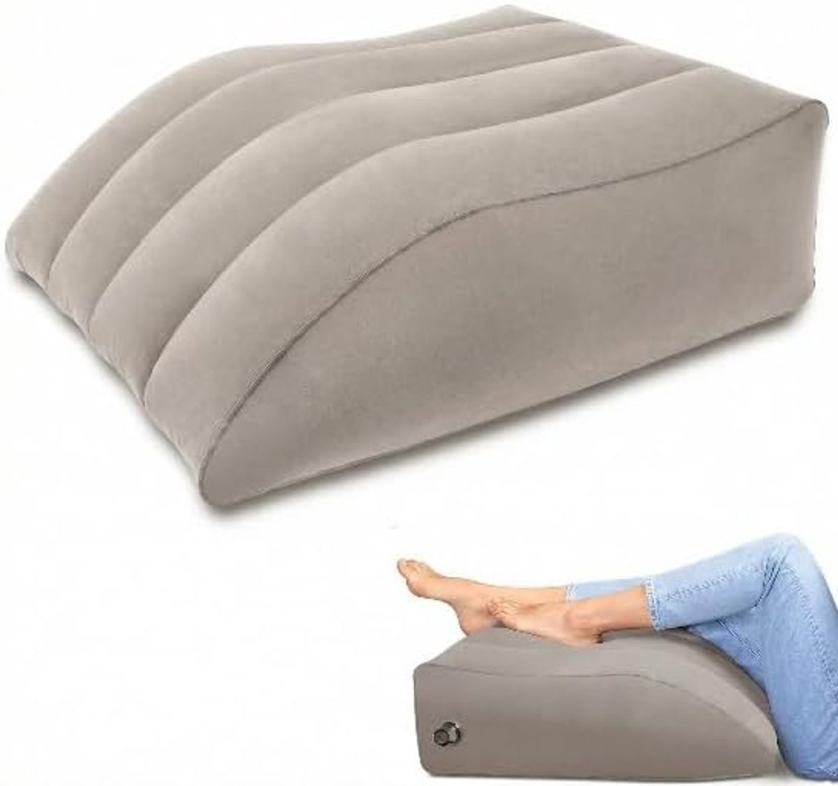 Legkussen - 63 x 50 cm - Opblaasbaar - Ergonomische ondersteuning - Voor in bed - SnelShoppen