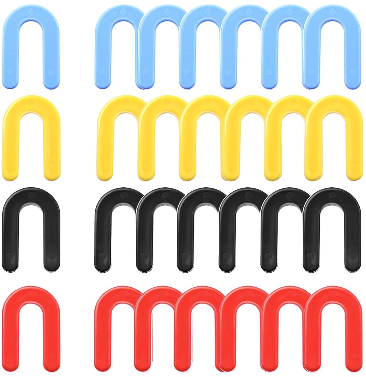 200 stuks 4 maten 6 mm, 5 mm, 3 mm, 2 mm kunststof vulringen Hoefijzer Vulringen U-vormige Tegelafstandshouders Assortimentskit, Structurele Hoefijzer U-vormige Tegel Kunststof Vulringen voor
