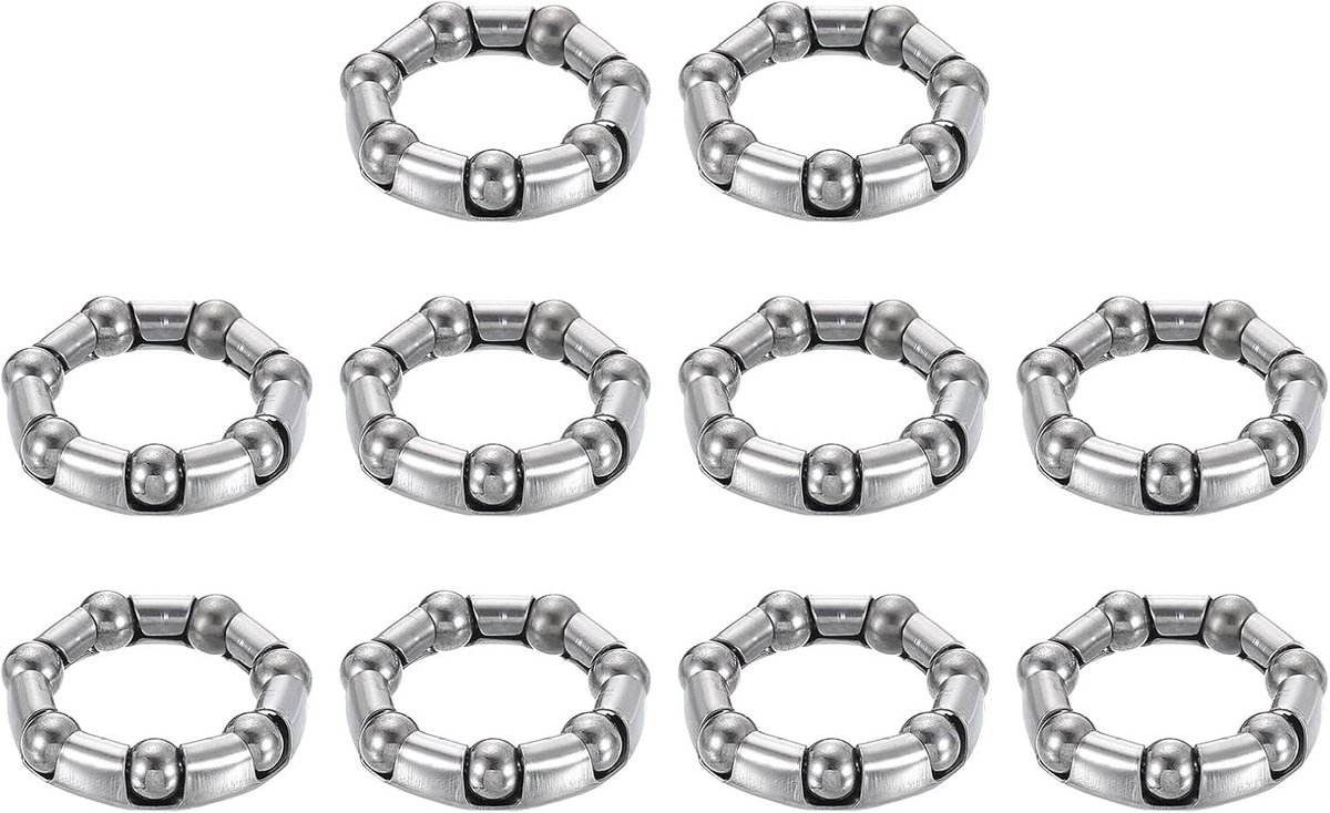 Crankstel voor fietsslinger met kogellagers 5/16 inch (8 mm) x 7 kogels, 10 stuks reservekogellagers voor trapaslagers, fietsframelagers, reparatie