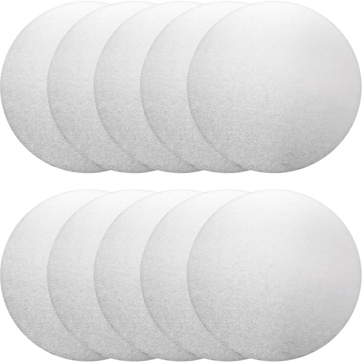 Aluminium laminaat, 10 stuks, diameter 50 mm x dikte 1 mm, aluminium plaat 1060, voor industrieel gebruik, zilverkleurig