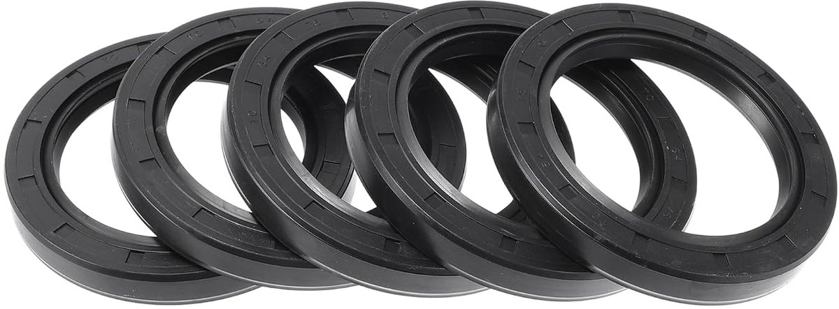 Olieafdichting TC dubbele lip met veerring van staal afdichting voor roterende asafdichting 54 x 75 x 10 mm nitril met hoge druk zwart rubber 5 stuks