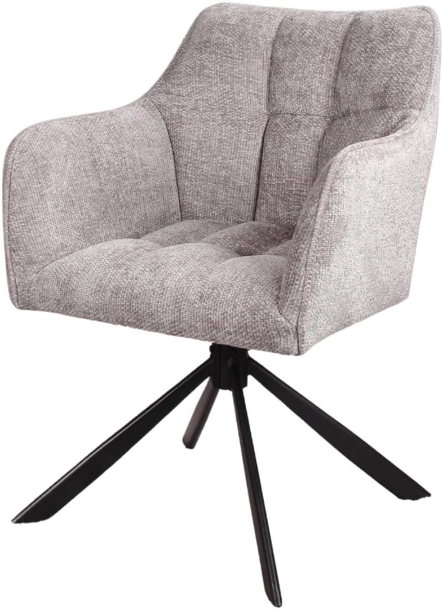 Fauteuil rollback - grijs - stijlvol ontwerp - comfortabel relaxen - ShopVlot