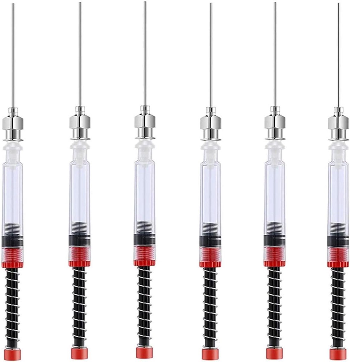 Vulpen set van 6 - RVS en kunststof - Verstelbare stompe naaldpunt - Perfect voor het bijvullen van inkt - SnelShoppen