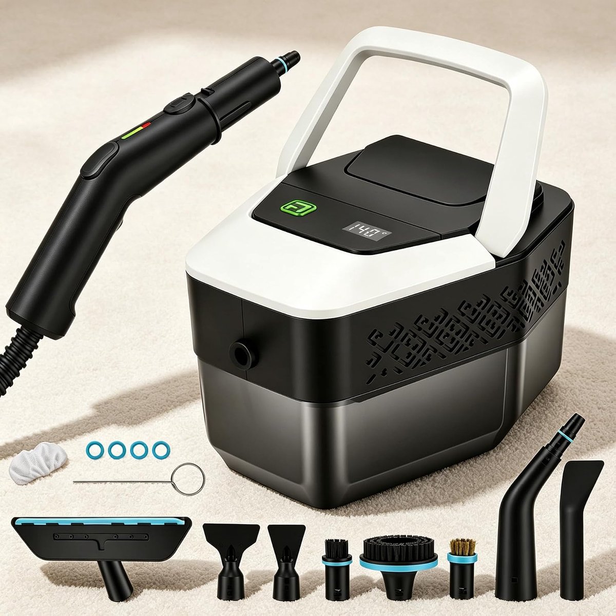 Stoomreiniger 2500 W - Handheld apparaat - 1,8 liter watertank - Verwijdert hardnekkige vlekken zonder chemicaliën - SnelShoppen