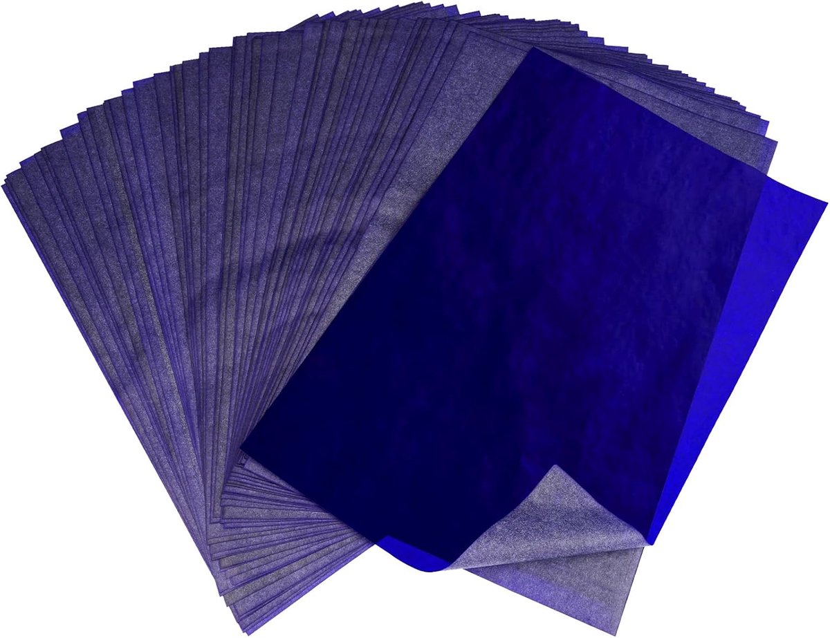 Transferpapier A4 50 Vellen - Blauw - Grafietcoating - Ideaal voor natekeningen - SnelShoppen