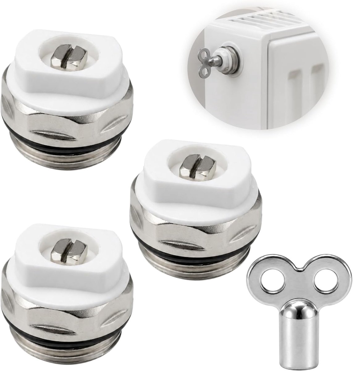 ontluchtingsventiel radiator set - handmatig ventiel - 3 stuks - voor eenvoudig onderhoud - SnelShoppen