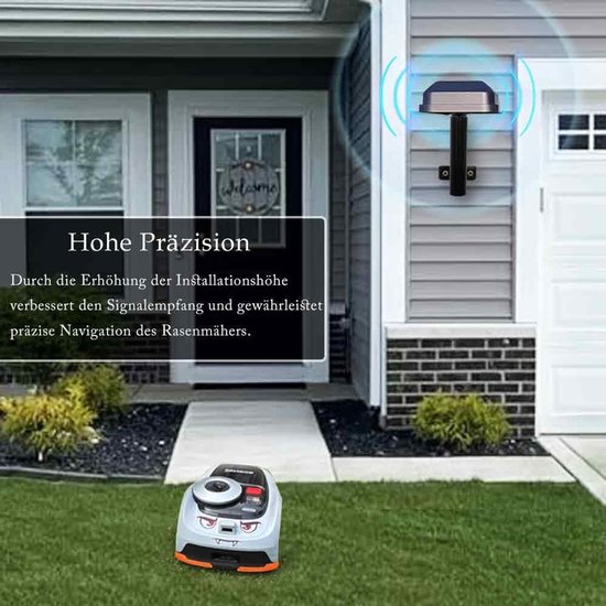 Wandbeugel voor robotmaaier - 3D-geprint - Weerbestendig - Eenvoudige installatie op muur of hek - SnelShoppen — afbeelding 3