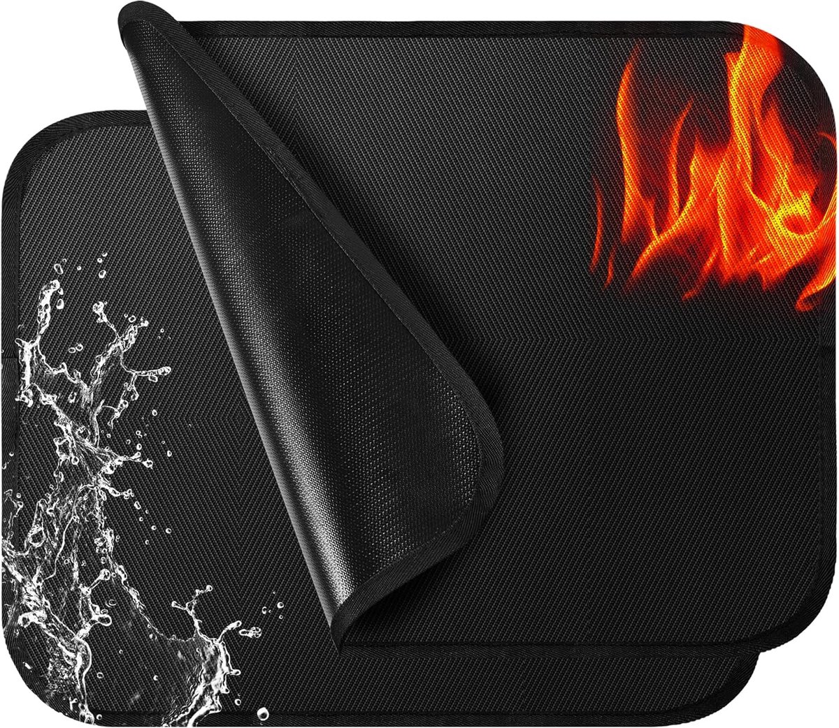 Vuurvaste mat 40 x 50 cm - glasvezel en siliconen - hittebestendig - beschermt aanrecht - SnelShoppen