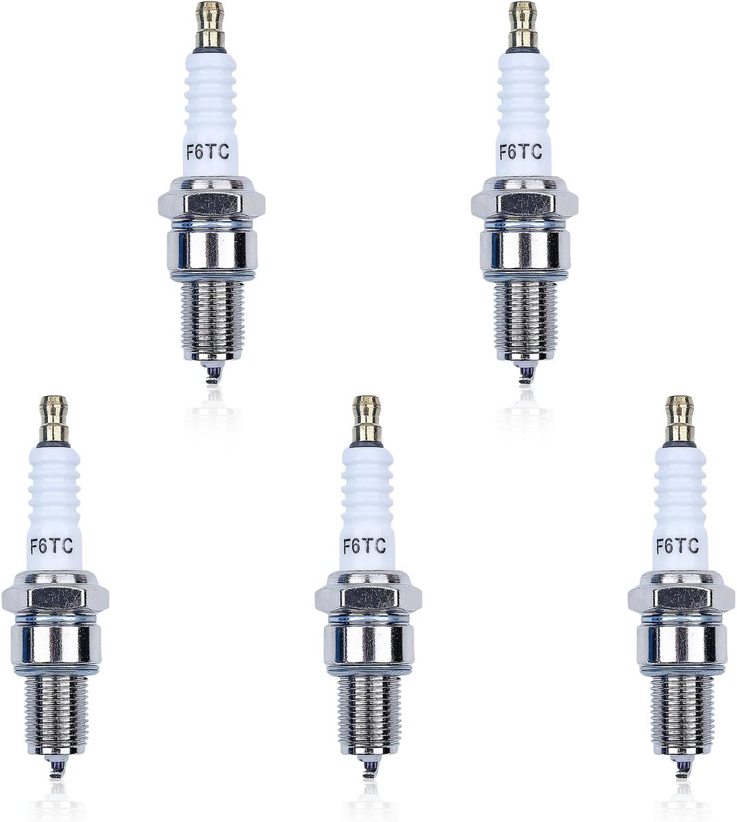 Bougie set 5 stuks voor Honda GX120 GX160 GX200 - universeel - compatibel met NGK BP6ES en meer - ShopVlot