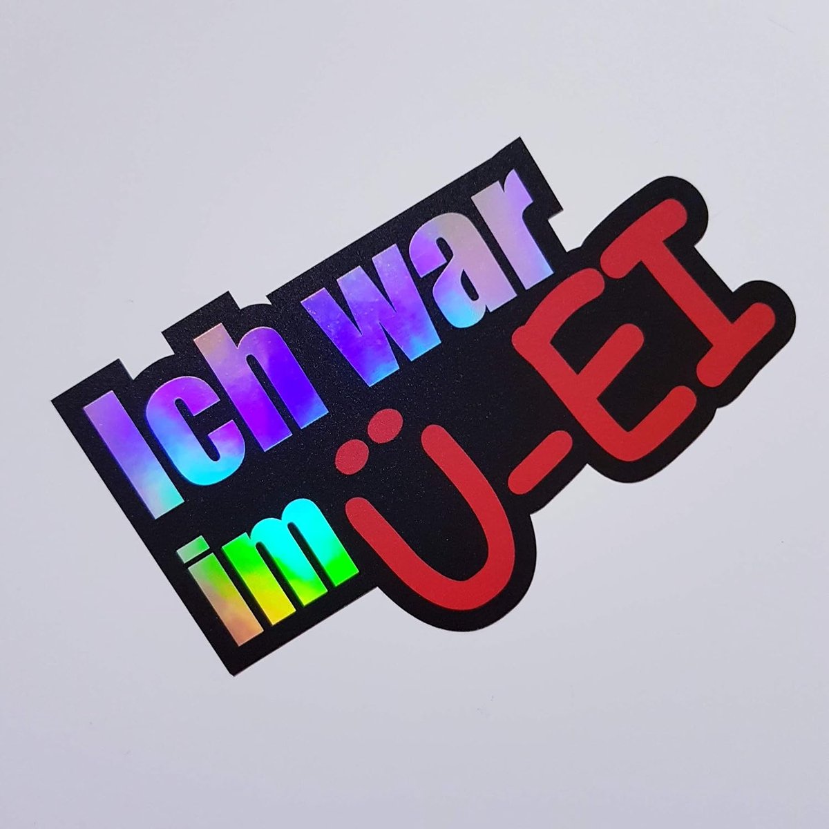 Autosticker 12 x 7,5 cm - Kleurveranderend - Holografisch effect - Voor auto, motor of scooter - ShopVlot