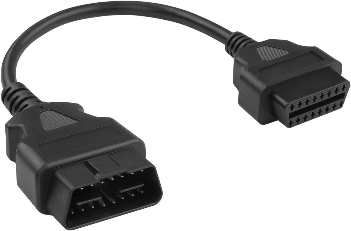 OBD2 Extensie Kabel 1 Ft - 16 Pin Man naar Vrouw - Geschikt voor OBD-II Diagnosetools - Betrouwbare gegevensoverdracht - ShopVlot
