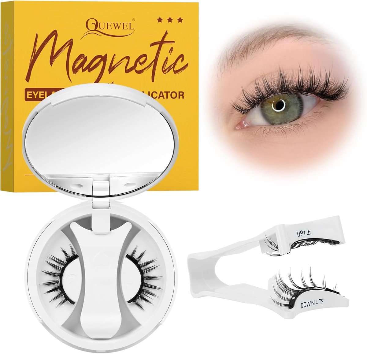 Magnetische Valse Wimpers met Applicator - Zacht en Comfortabel - Eenvoudig in Gebruik - Passen Perfect bij Oogvorm - ShopVlot