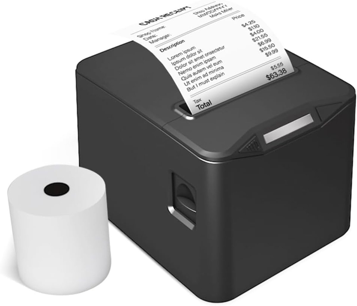 Thermische Bonprinter 80mm - Desktop - Direct thermisch printen - Ideaal voor winkel en restaurant - ShopVlot