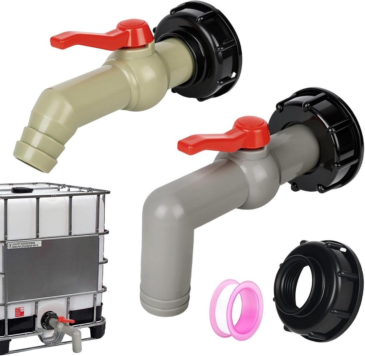 IBC-afvoerkraan 1 inch - kogelkraan voor regenwatertank - eenvoudig te installeren - ideaal voor tuinirrigatie - ShopVlot