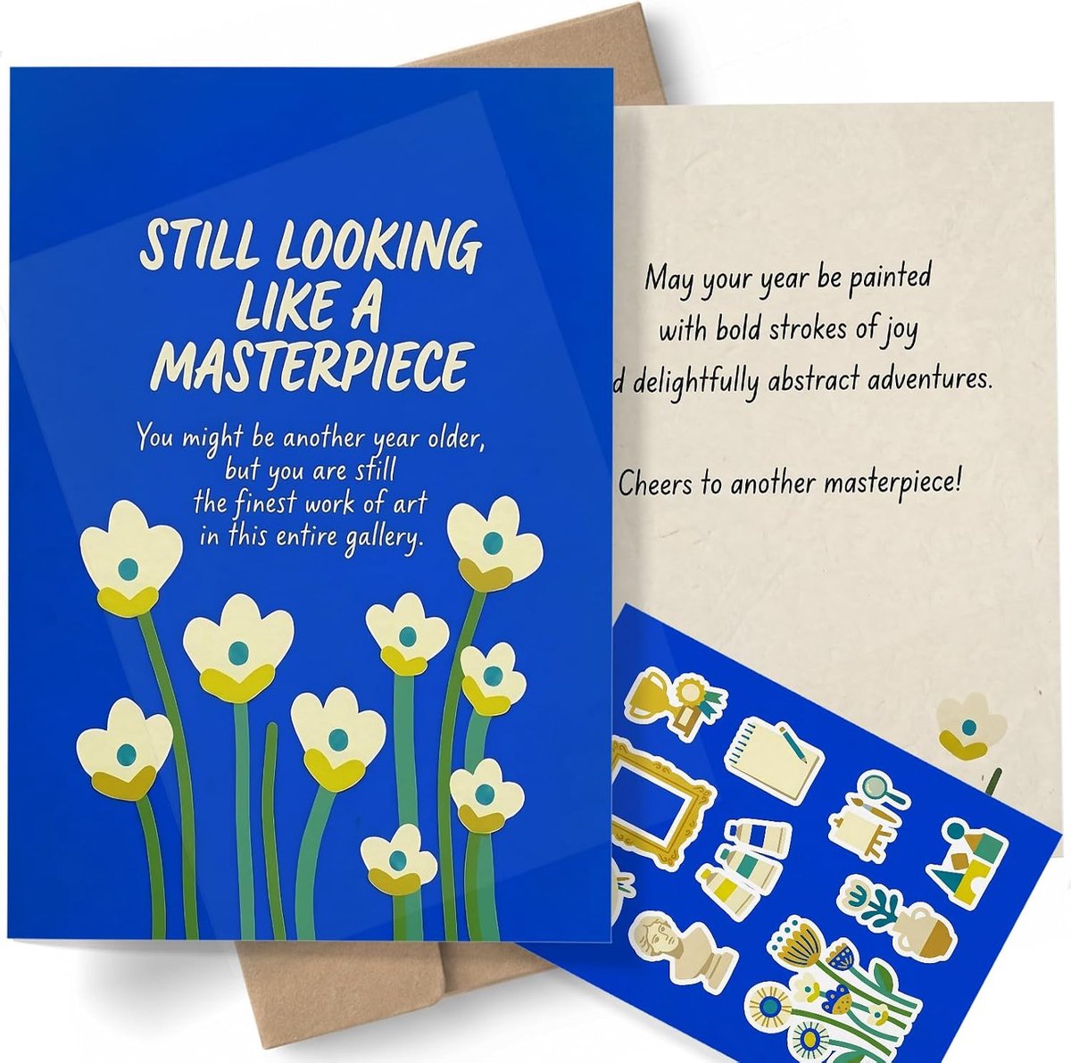 Wenskaart verjaardag A5 - grappige kunst - dubbelzijdig bedrukt - originele illustratie - ShopVlot
