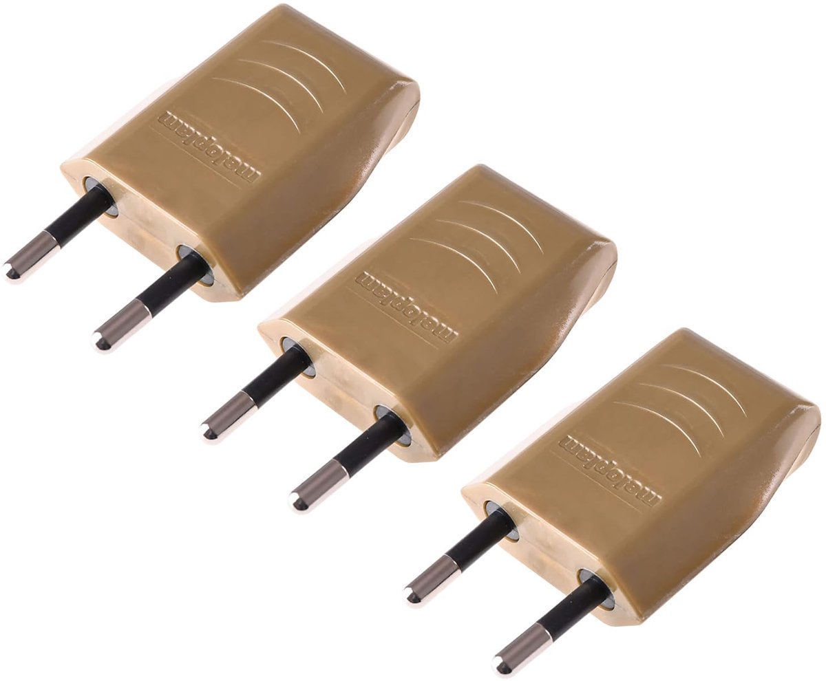 Flat Plug 230V 6A Schuko Euro Plug - 2-pins - Goud - Eenvoudige installatie - ShopVlot