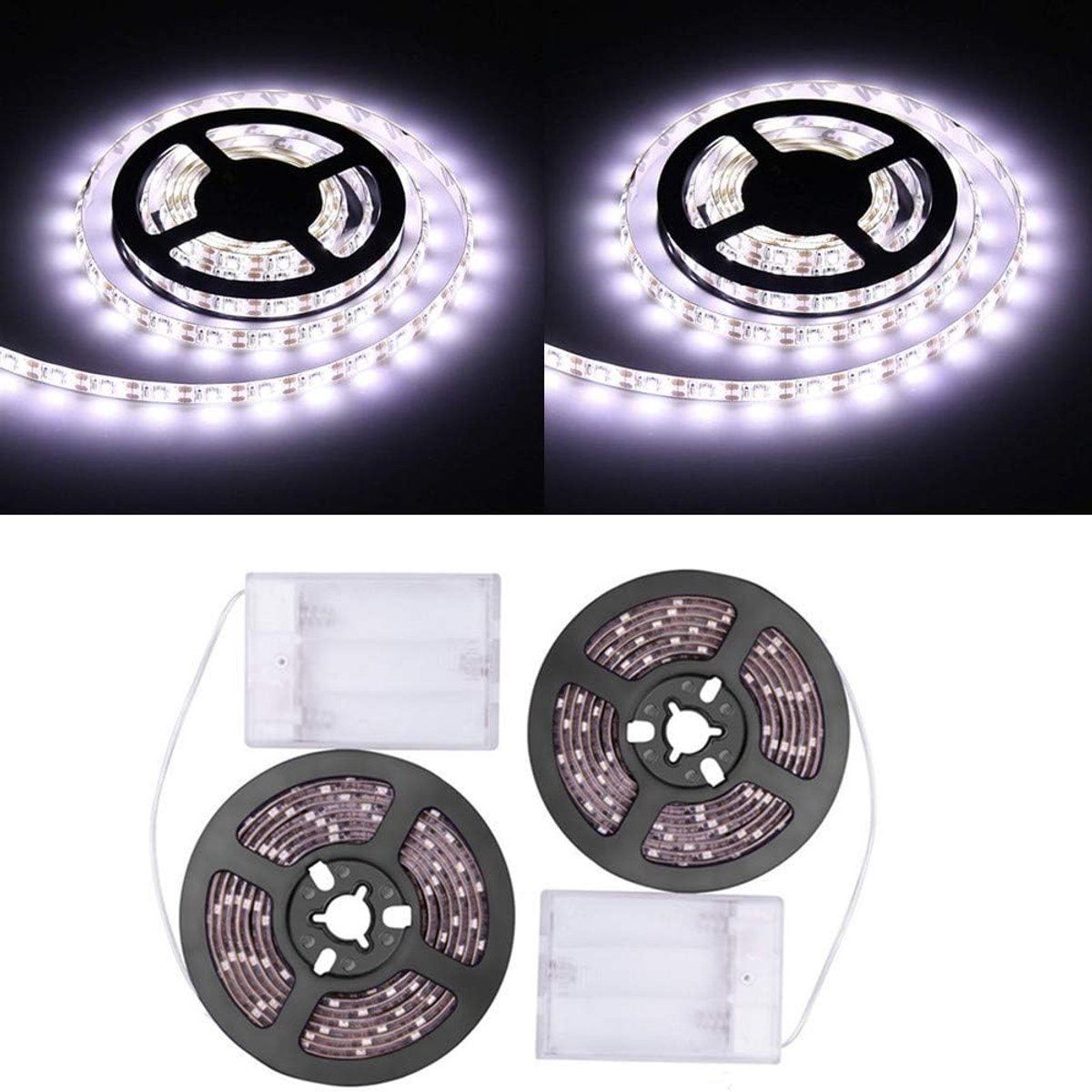 LED Strip 2 x 1 m - Flexibel en waterproof - Koud wit licht - Ideaal voor decoratie - ShopVlot