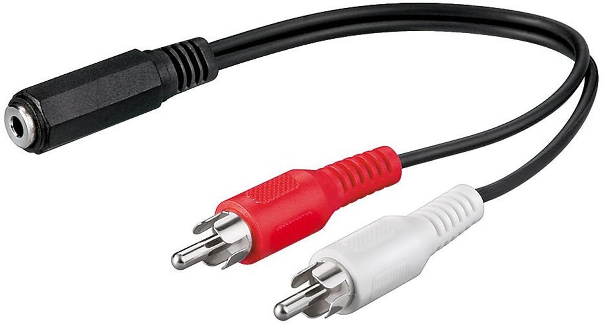 Audio Adapter 3.5mm Jack naar 2x RCA - 20 cm - Stereo verbinding - Ideaal voor hoofdtelefoons en versterkers - ShopVlot