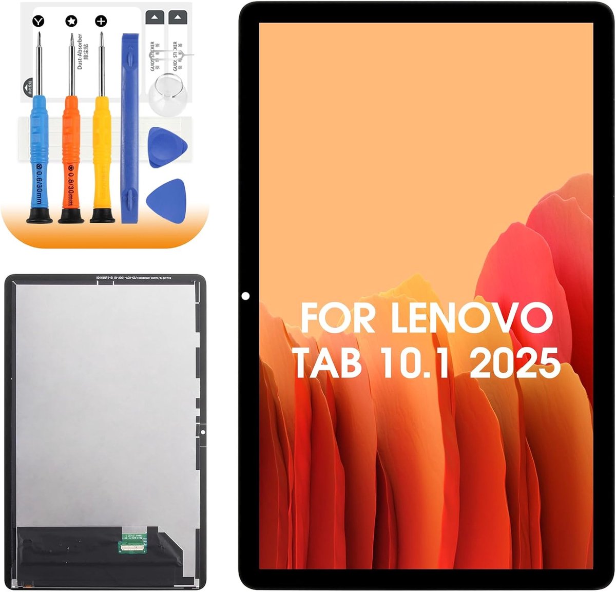 LCD-display 10,1 inch - zwart - complete montage met reparatieset - vervangingsscherm voor Lenovo Tab 2025 - ShopVlot