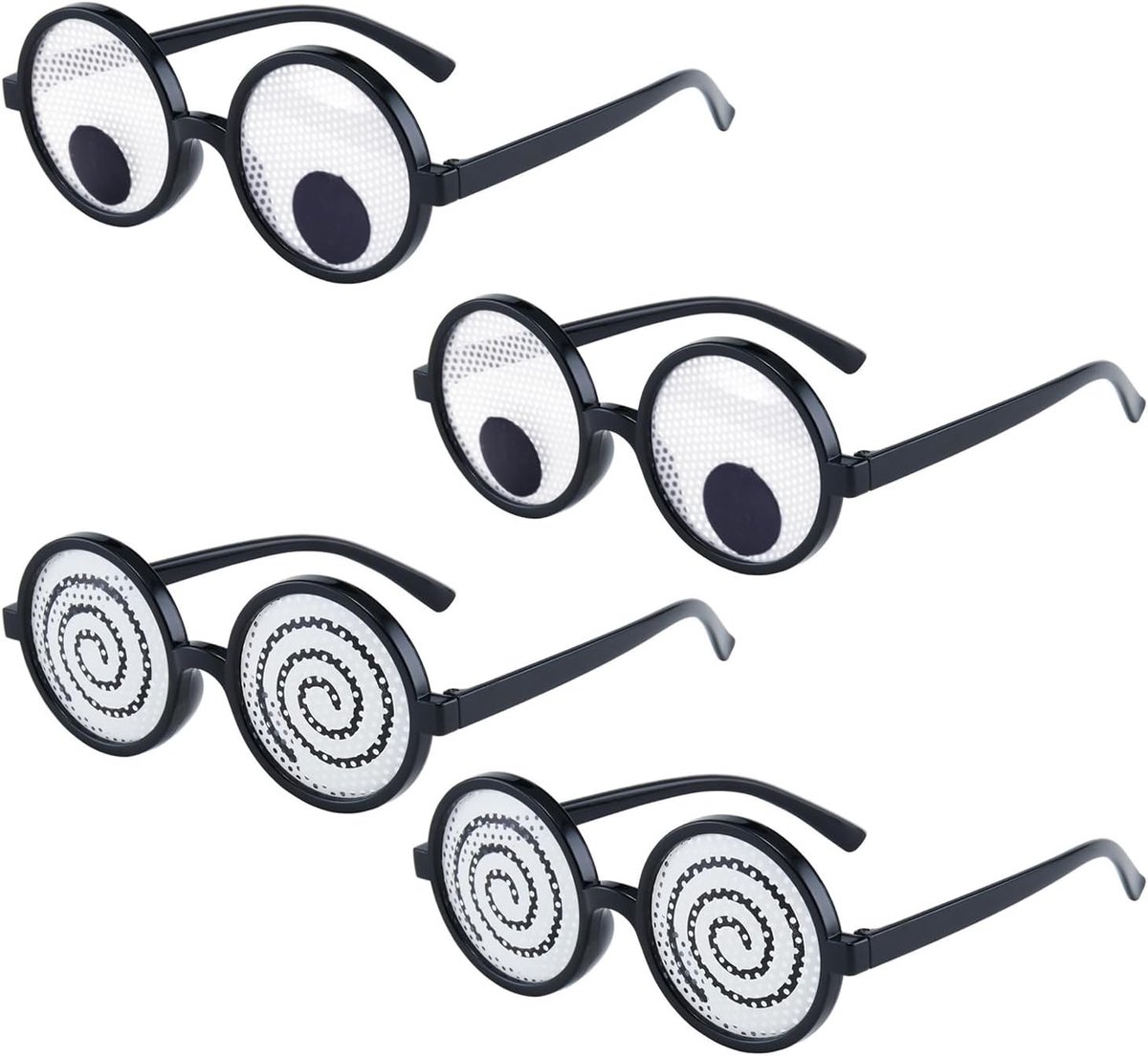 Grappige brillen set van 4 - creatieve fotoproppen - feestaccessoires - voor een leuke sfeer - ShopVlot