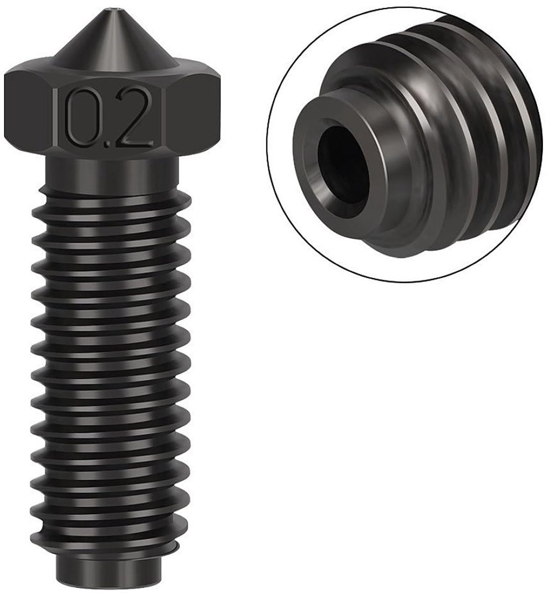 3D printer nozzle set 0.2-0.4-0.6-0.8mm - gehard staal - voor Anycubic Kobra S1 - veelzijdig gebruik - ShopVlot