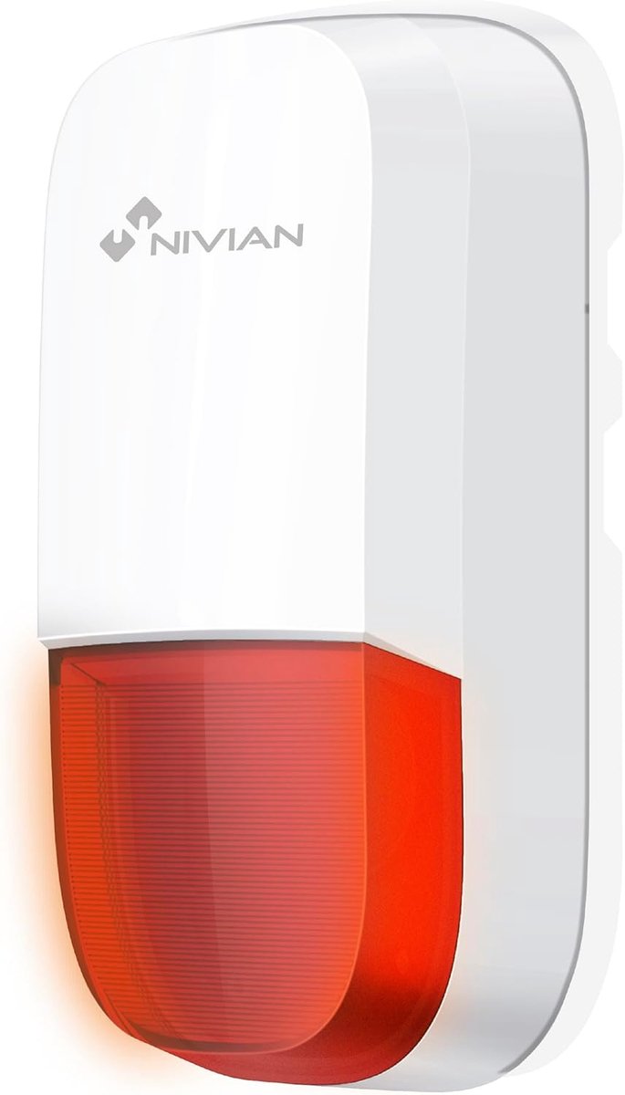 Draadloze sirene 95dB - Waterproof - Inclusief backup batterij - Extra beveiliging voor Nivian alarmsysteem - ShopVlot