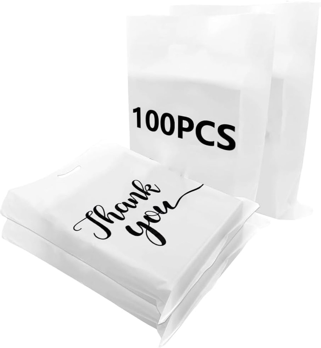 Cadeauzakjes 100 stuks - extra dik 2,36 mil - herbruikbare kunststof shopper - perfect voor geschenken - ShopVlot