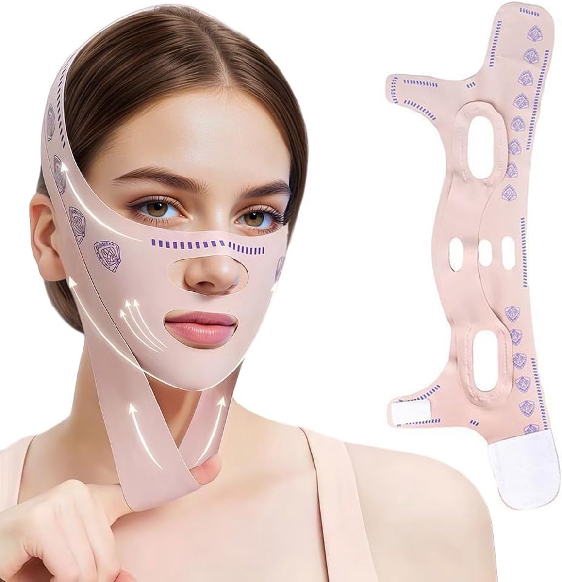Dubbele Kin Masker - Ergonomisch ontwerp - Premium polyester - Directe lift voor een strakkere contour - ShopVlot