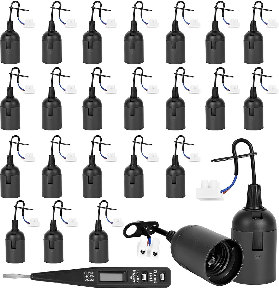 E27 lampfitting met kabel - renovatiefitting - VDE spanningsmeter - ideaal voor bouwplaatsen - ShopVlot
