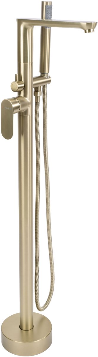 Rea - Vloeren Badmengkraan Logan Brush Gold - 24 x 15 x 101,5 cm