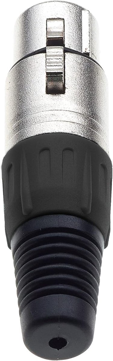 XLR aansluiting 3-polig - zwart - metalen constructie - ideaal voor audioapparatuur - ShopVlot