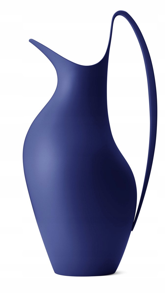 Merkloos Stijlvolle blauwe waterkan 1,2 liter - iconisch ontwerp