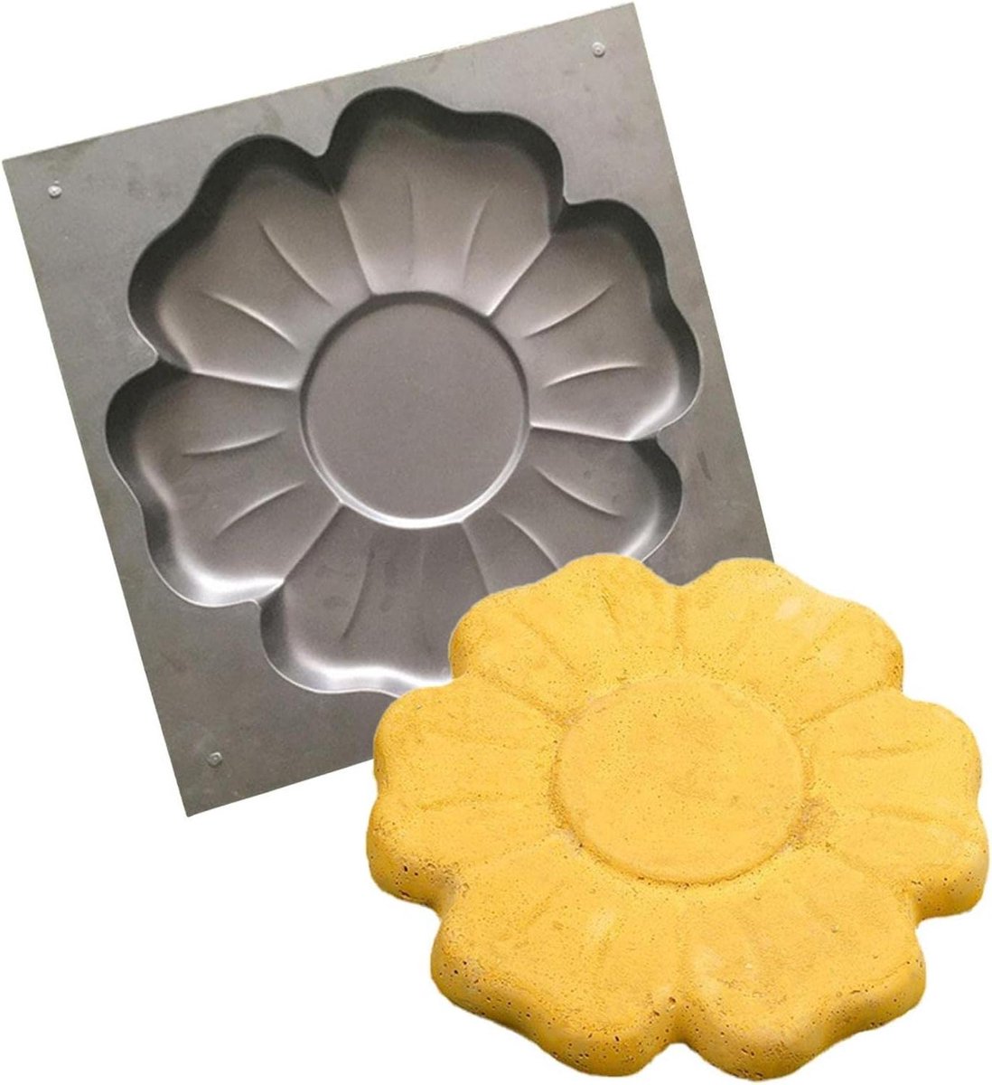 Betonmal Voor Tuinpad - Stoeptegel Mal - Tuin Decoratie - Herbruikbaar - 43 x 43 cm - Zwart