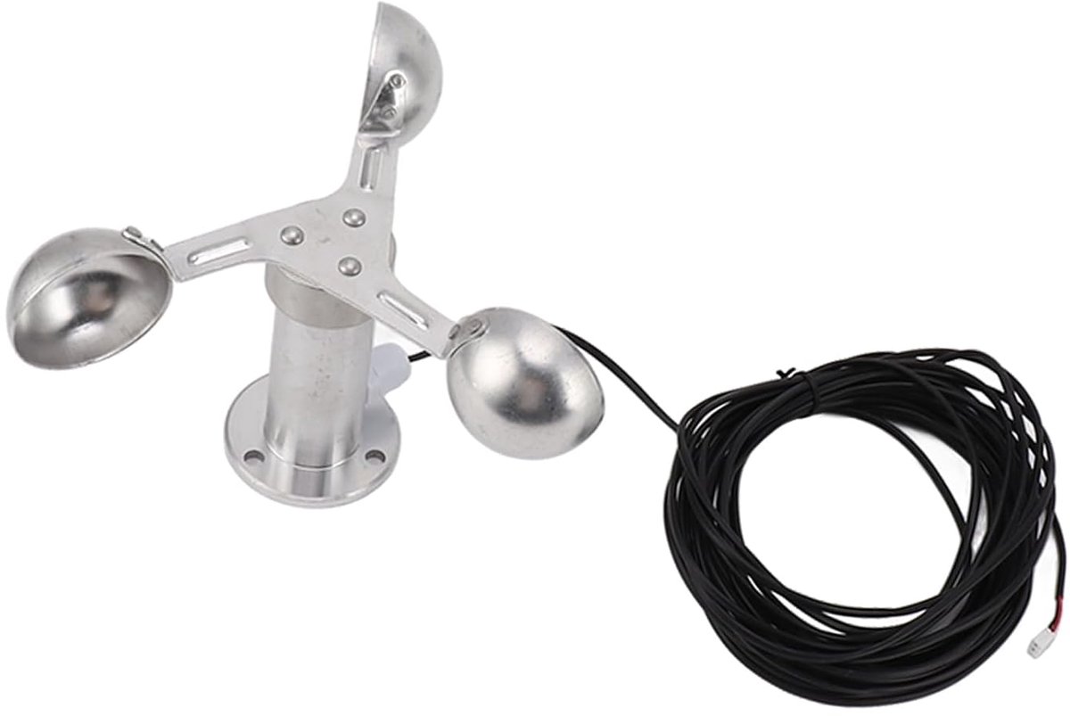 Windsensor 0 tot 3.8V - Aluminium Anemometer - Voor weerstation - Nauwkeurige windsnelheidmeting - ShopVlot