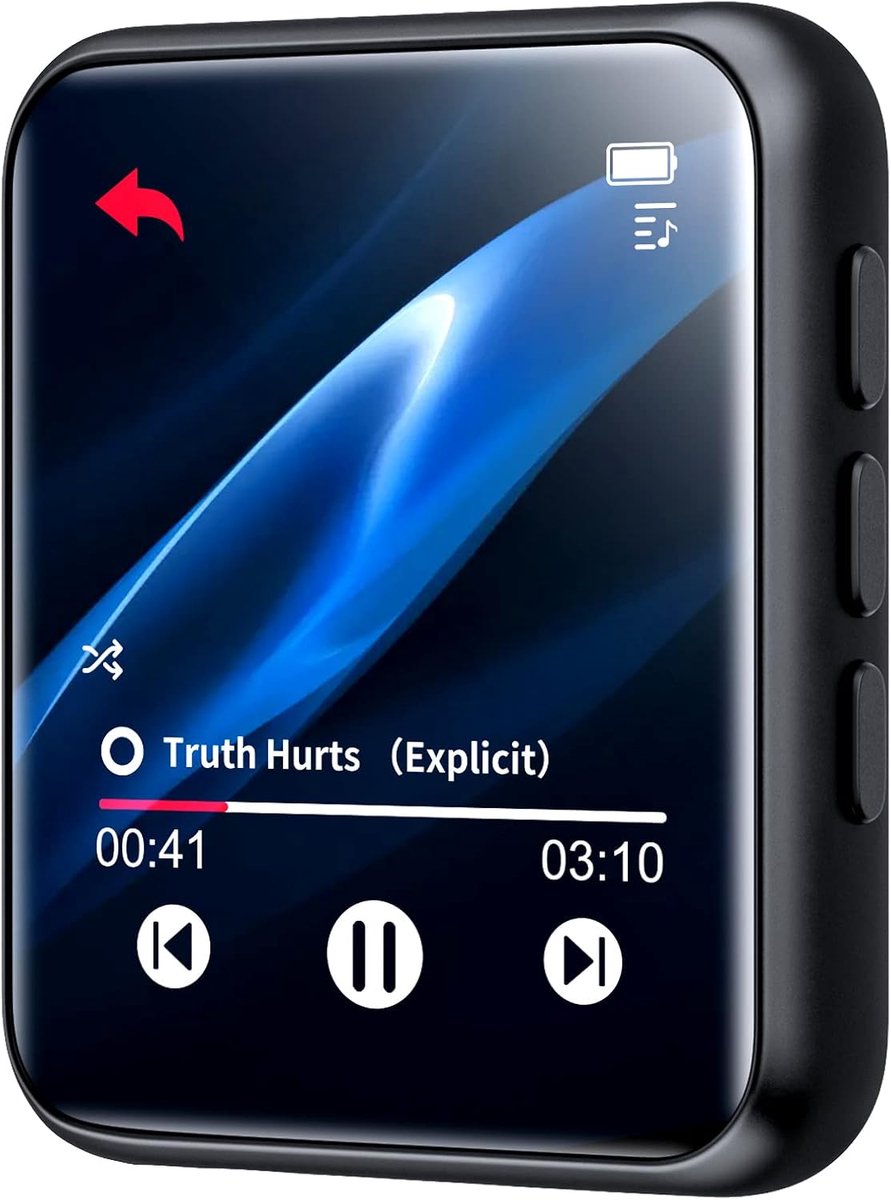 MP3 speler met Bluetooth 5.0 - 16GB touchscreen - hoge geluidskwaliteit - draagbare muziekspeler - ShopVlot