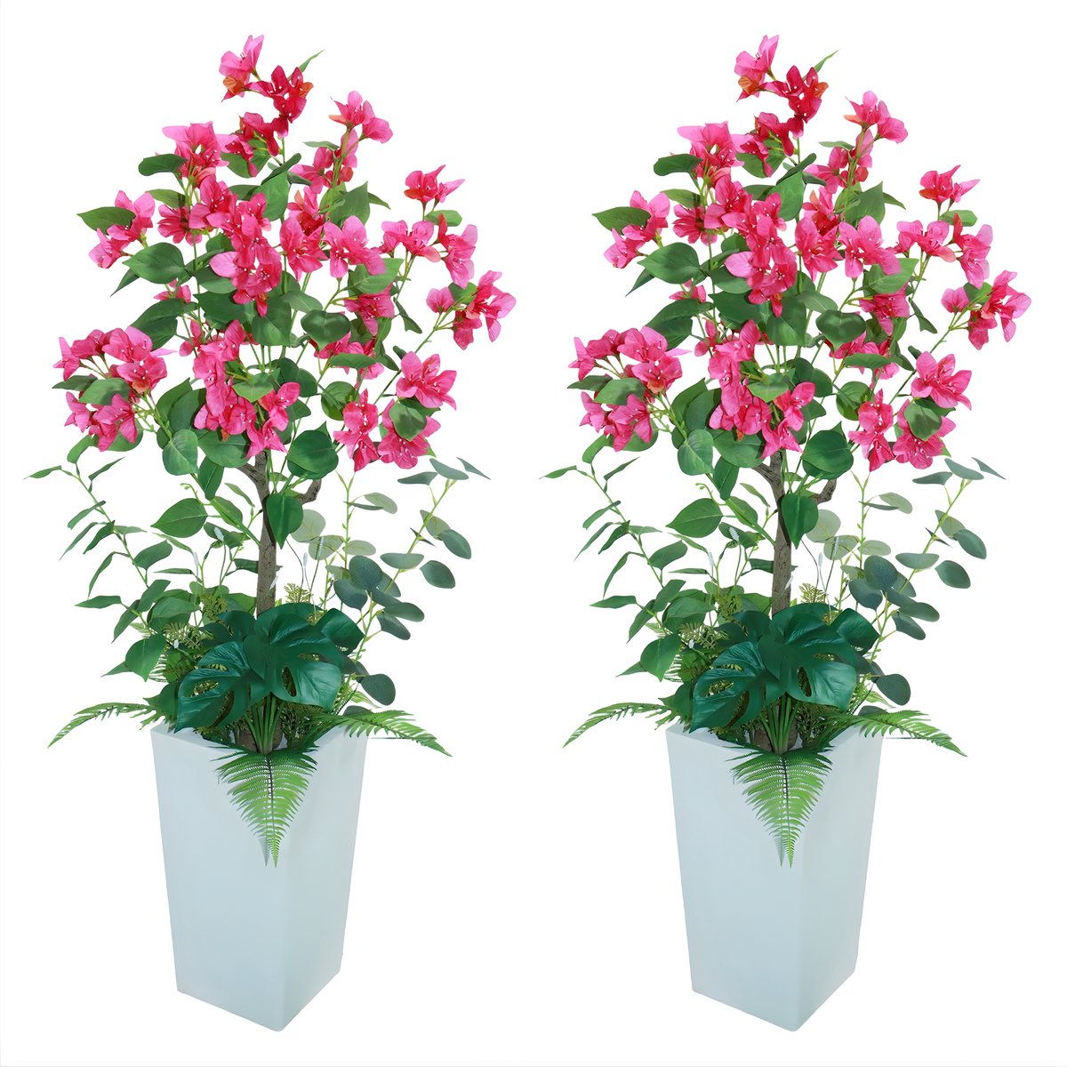 Kunstmatige Bougainvillea Boom - Voor Veranda, Patio & Tuin - UV-Bestendige Nep Bloemen Decor - 120 cm, 2 Stuks