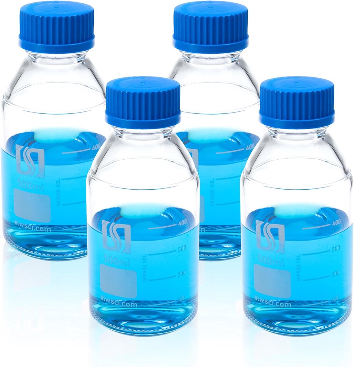 Laboratoriumfles 500ml - brede opening - borosilicaatglas - autoclaveren - ShopVlot