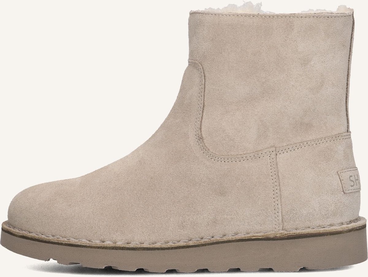 Shabbies Palissa Mia Zip Enkellaarsjes - Enkelboots met rits - Dames - Taupe - Maat 38