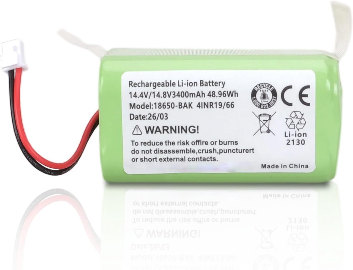 Robotstofzuiger batterij 3400mAh 14.4V - lithium-ion - lange levensduur - ideaal voor Shark ION - ShopVlot
