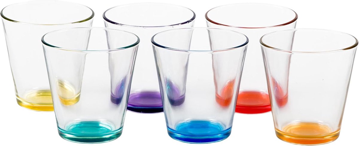 Glazen set van 6 - transparant - 250 ml - ideaal voor drankjes - ShopVlot