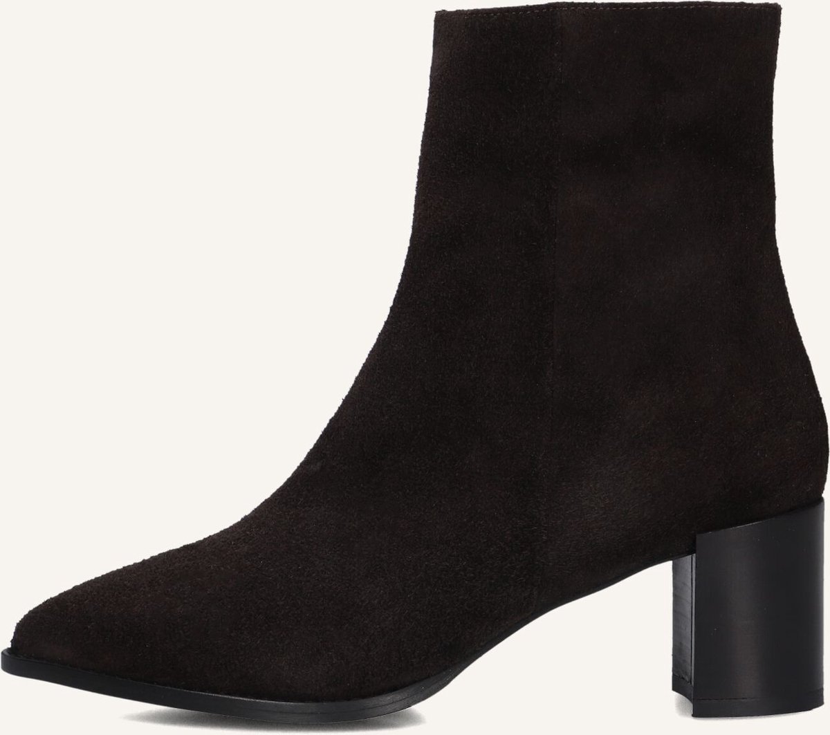 Notre-V 35239 Enkellaarsjes - Enkelboots met rits - Dames - Bruin - Maat 39
